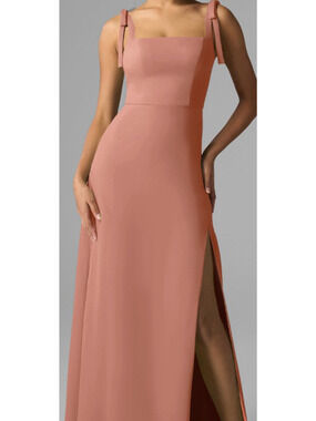 AW BRIDAL SZ 0 XS rose pink Maisha formal party bridesmaid maxi dress NEW 0b5